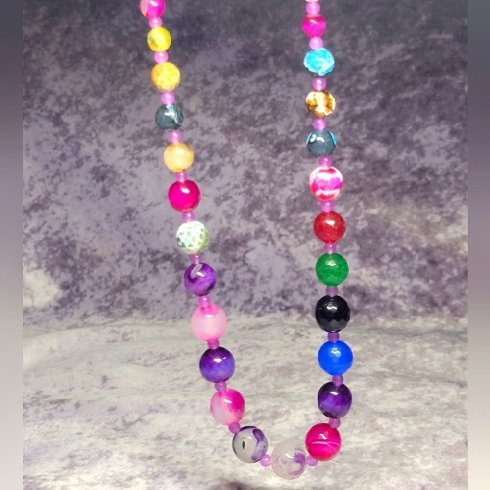 Quartzite, Multi Agate Necklace